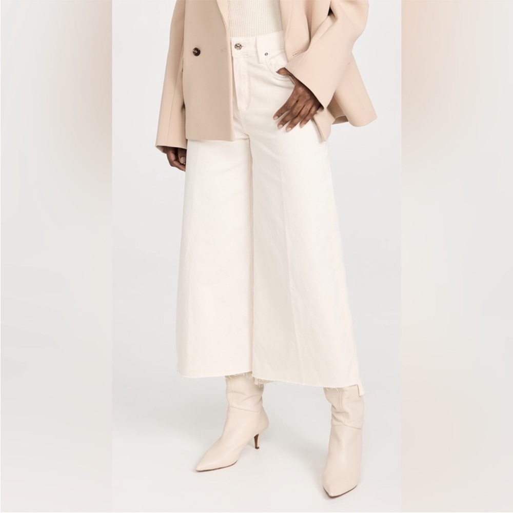 Paige Frankie Wide Leg Jeans Seamed Belt Loops in Desert Dune